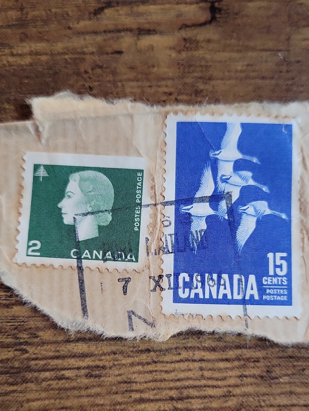 Canada Vintage Stamp Art Prints - Blue & Green